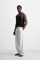 PANTALON COUPE DÉCONTRACTÉE CEINTURE