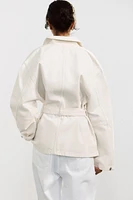 BELTED TRF DENIM JACKET