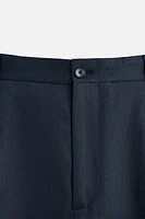 100% LINEN PLEATED PANTS