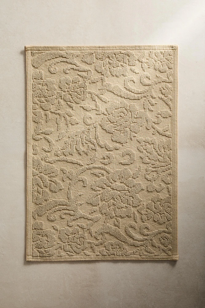 FLORAL JACQUARD BATH MAT