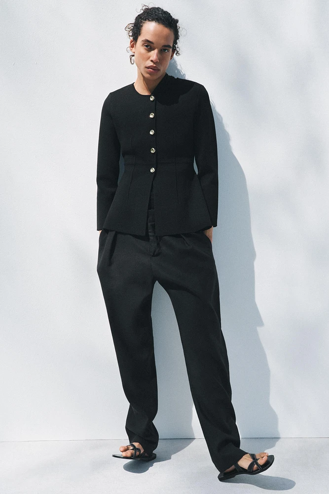 FITTED LONG KNIT JACKET