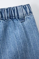 STRIPED CULOTTE JEANS