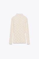 LACE HIGH NECK TOP