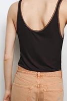 COMBINATION TULLE TOP