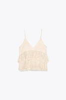 TOP WITH RUFFLED STRAPS