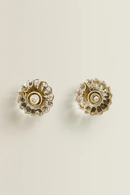 LOT BOUTONS DE PORTE ACRYLIQUE FLEUR (LOT DE 2)