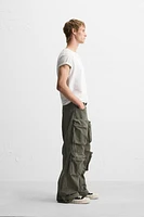 POCKET DENIM CARGO PANTS