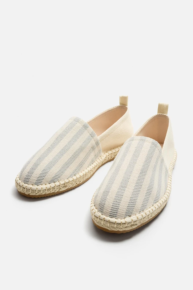 ESPADRILLES EN TISSU À RAYURES