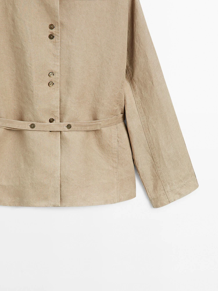 Flowing 100% linen kimono