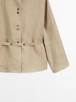 Flowing 100% linen kimono