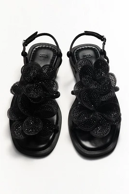 SANDALES MAXI FLEUR STRASS