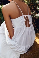 POPLIN PANEL MIDI DRESS