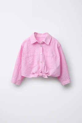 TEXTURED KNOT SHIRT