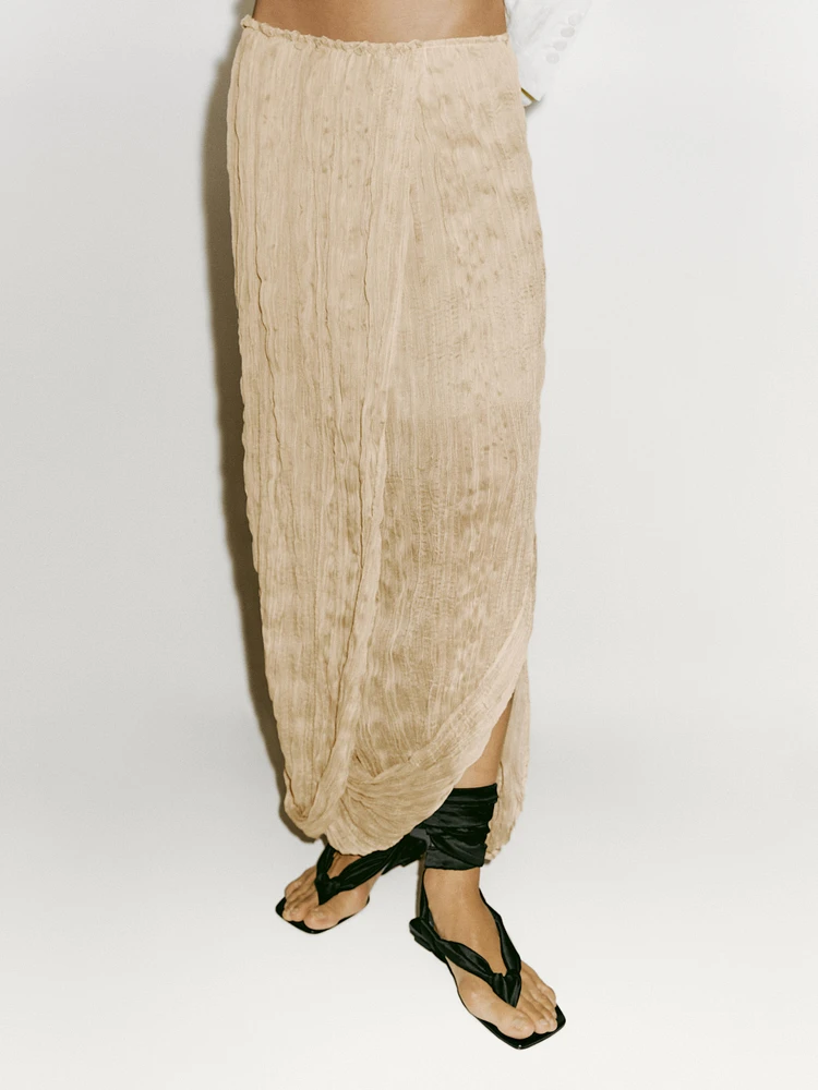 Pleated skirt with fold detail - Limited Edition