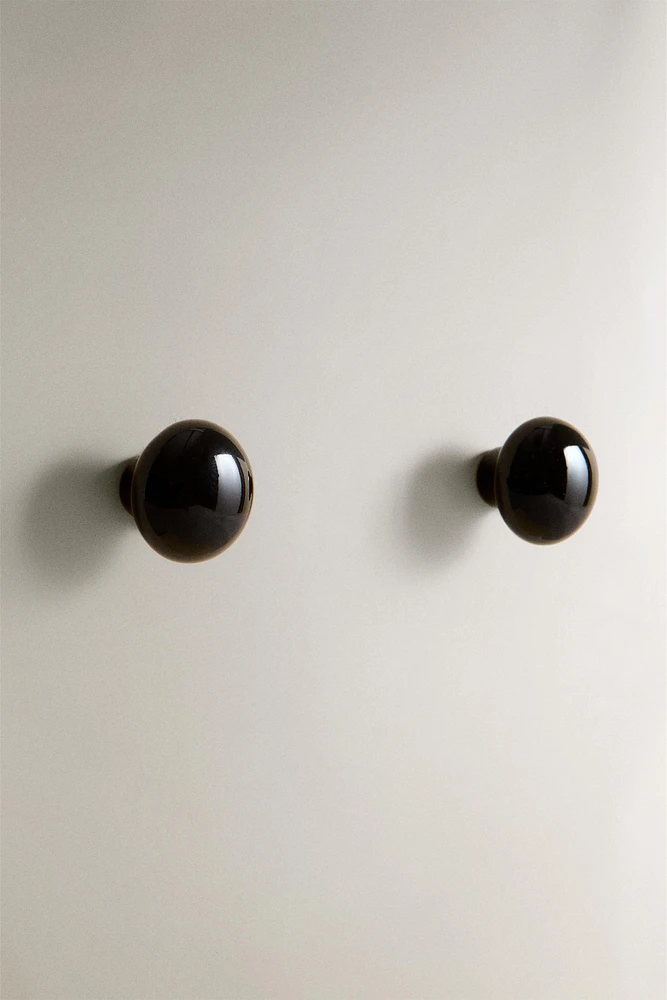 SHINY CERAMIC DOOR KNOB (PACK OF 2)