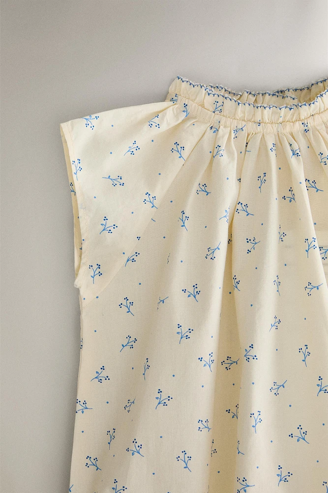GRENOUILLÈRE BÉBÉ FLORALE