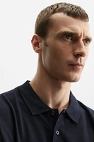WASHED PIQUÉ TEXTURED POLO SHIRT