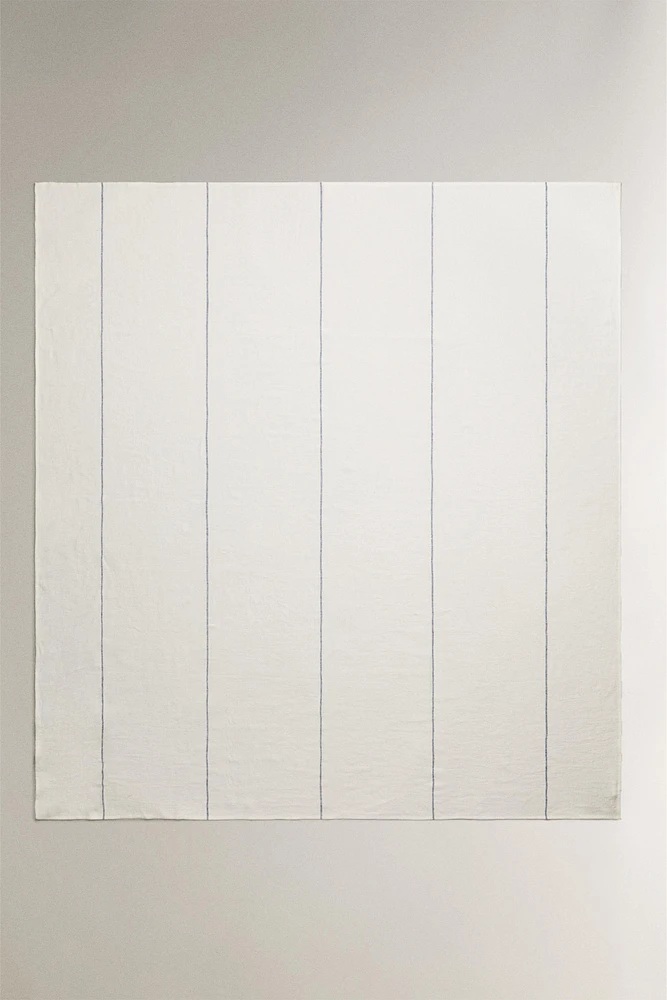 STRIPED LINEN BLANKET
