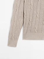 100% linen cable-knit sweater