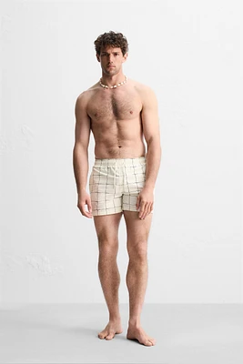 MAILLOT DE BAIN RÉGULIER À CARREAUX
