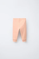 LOT DE DEUX LEGGINGS CÔTELÉS AJUSTABLES