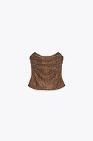 TOP DRAPÉ STRASS