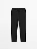 Relaxed fit cool wool blend trousers