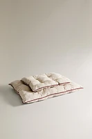 CHECKED PET FLOOR CUSHION WITH PIPING