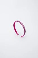 BEADED FLOWER HEADBAND