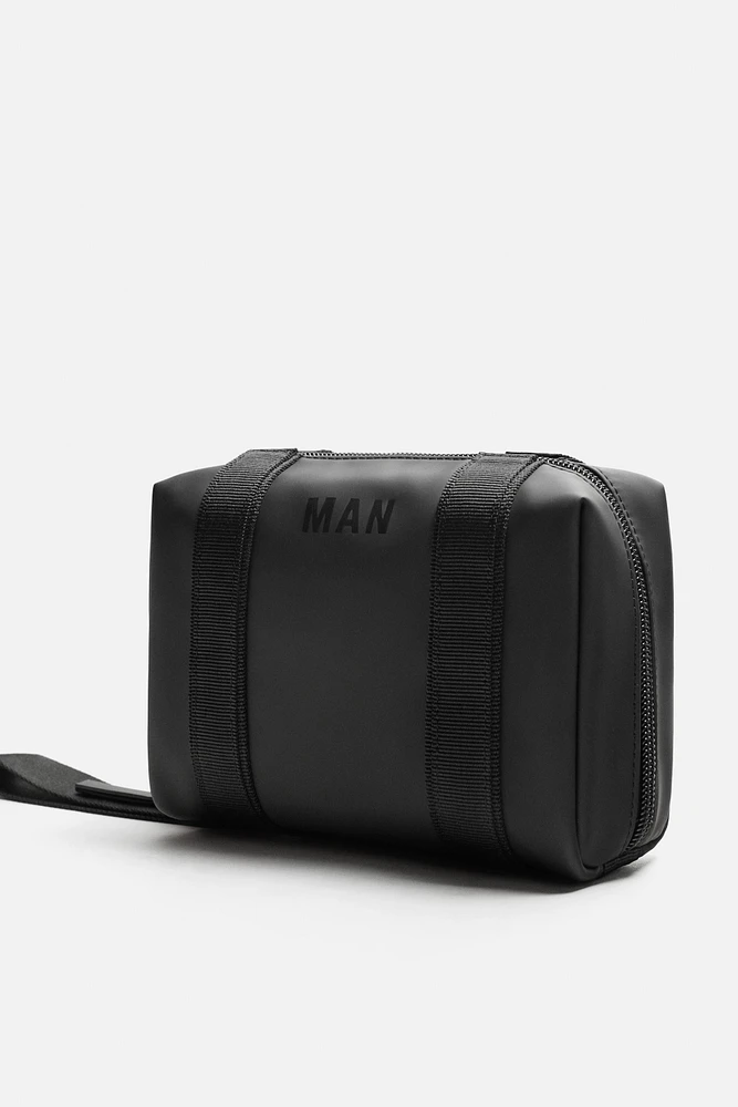 RUBBERIZED TOILETRY BAG