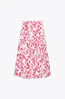 MIDI POPLIN A-LINE SKIRT