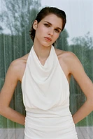 ROBE LONGUE HALTER DOS NU