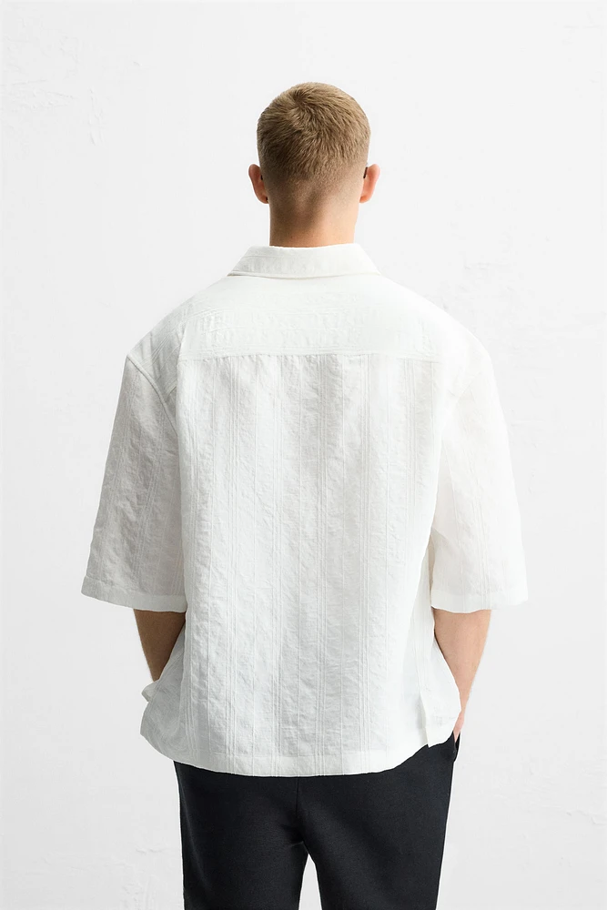 CHEMISE JACQUARD RAYURES