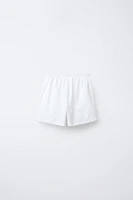 FLORAL BEADED BERMUDA SHORTS