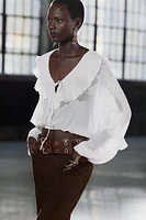BLOUSE FLUIDE À VOLANTS