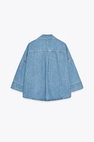 CHEMISE Z1975 FLUIDE EN JEAN À MANCHES LARGES