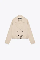 ELASTIC HEM CROPPED JACKET