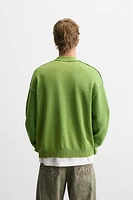 REVERSE EFFECT WASHED CARDIGAN