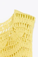 OPEN KNIT MINI DRESS