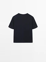 Short-sleeve T-shirt with back seam detail