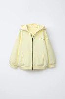 HOODED SWEATSHIRT WITH RAISED TEXT