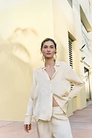 LACE SATIN BLOUSE
