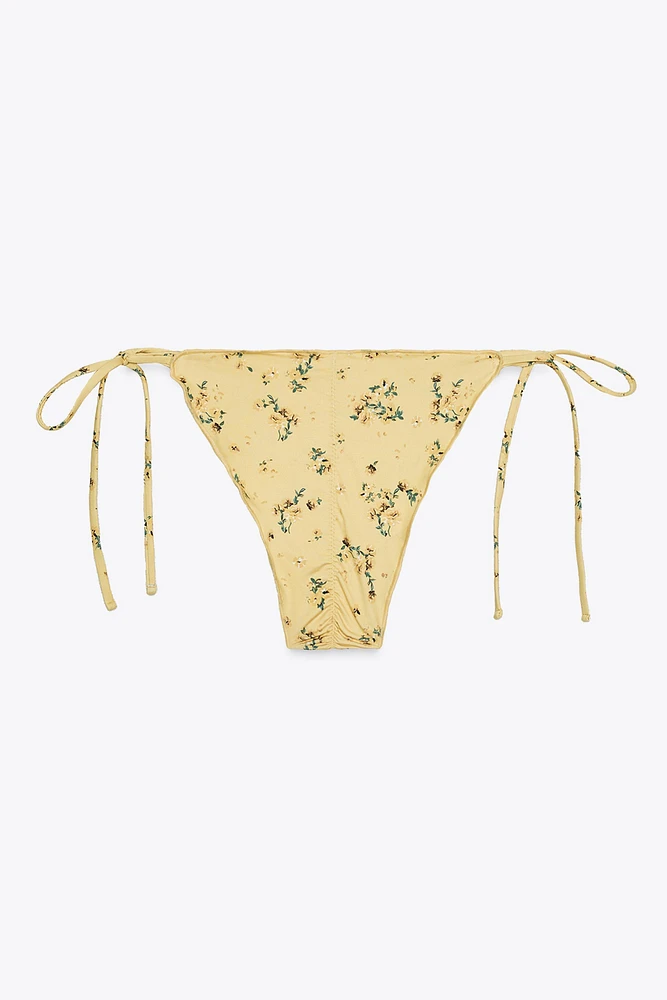 FLORAL TIE BIKINI BOTTOMS