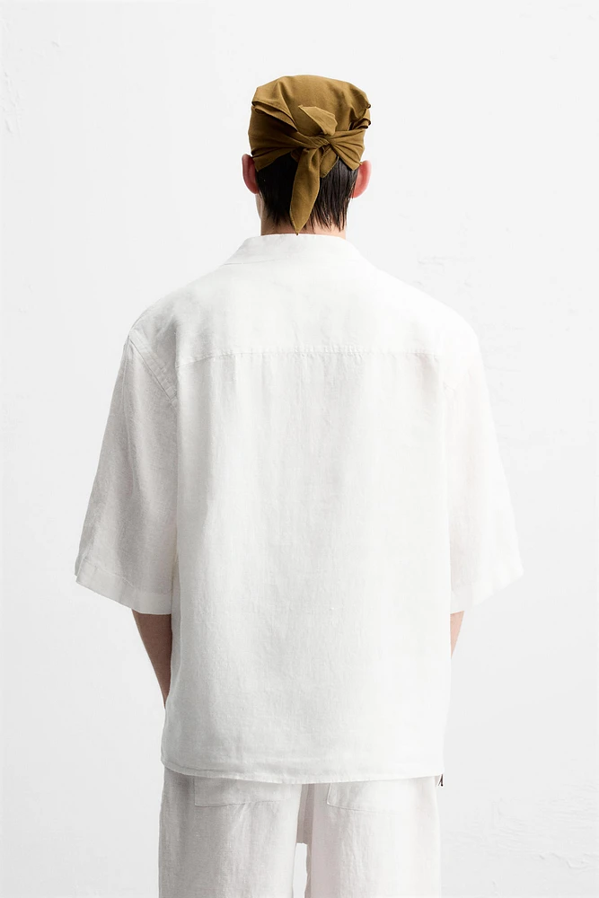 100% LINEN OVERSHIRT