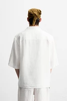 100% LINEN OVERSHIRT