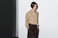 100% linen chambray shirt