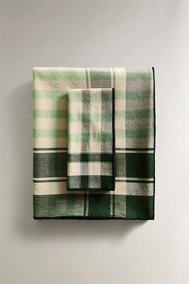 DYED CHECK COTTON TABLECLOTH