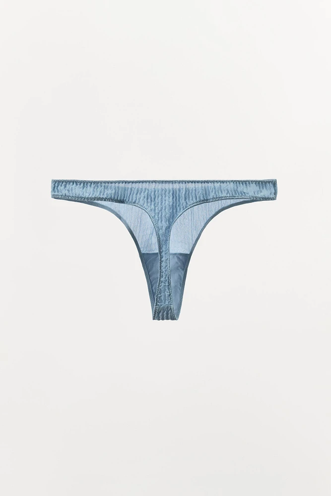 100% SILK WRINKLED EFFECT THONG LIMITED EDITION