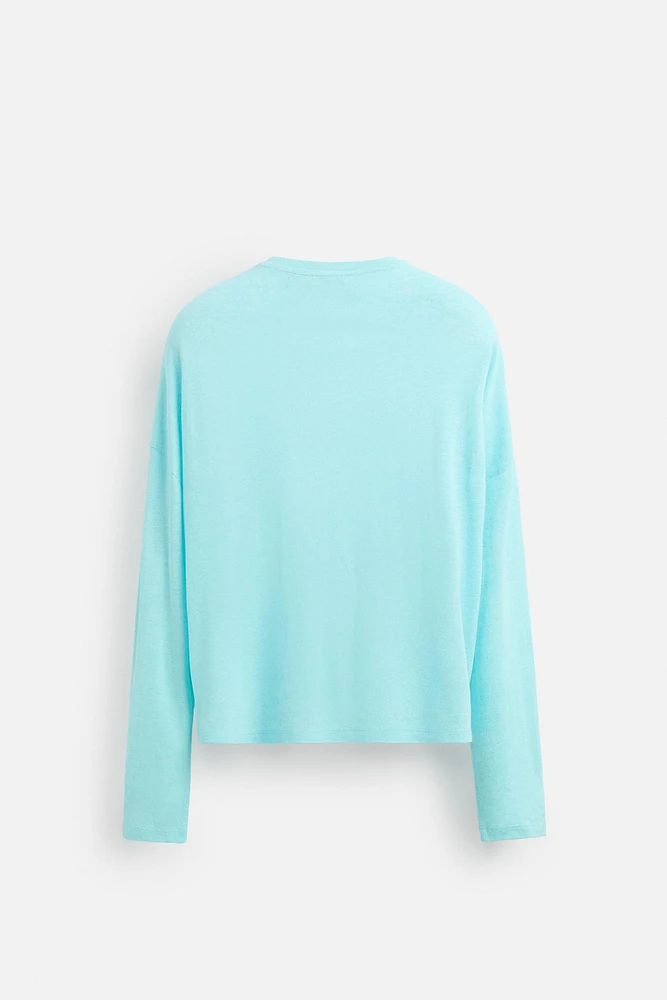 VISCOSE LINEN T-SHIRT