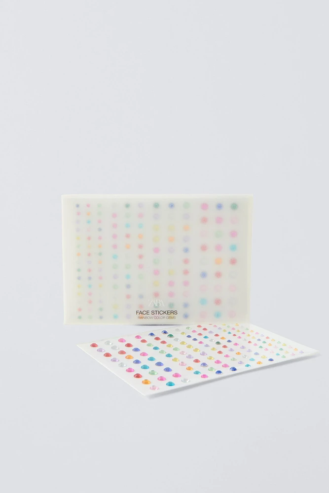 ZARA FACE STICKERS RAINBOW COLOR GEMS